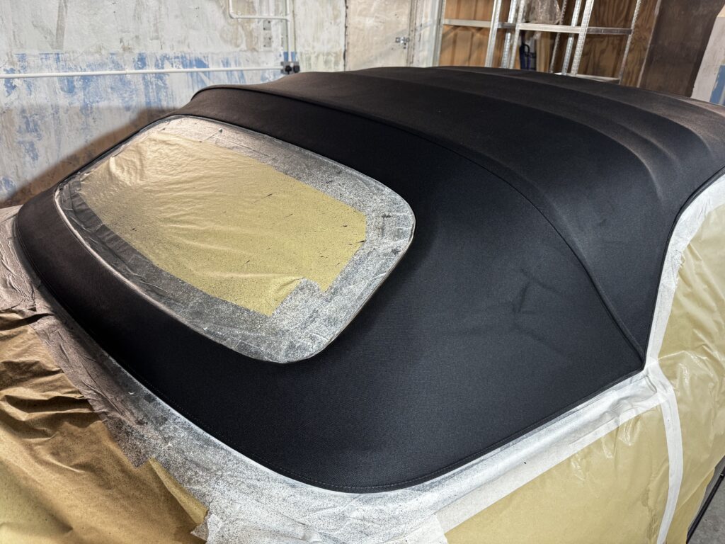 Soft top restoration in progress